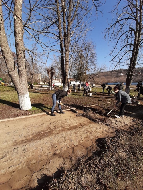 Младежи и общинари почистиха парка в Мизия