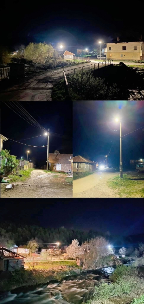 С ново улично осветление са в Горни Лом
